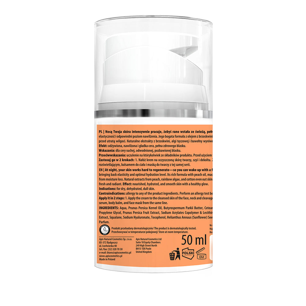 Apis Peachy Skin Maitinamasis Naktinis Kremas 50ml – produkto vaizdas 2