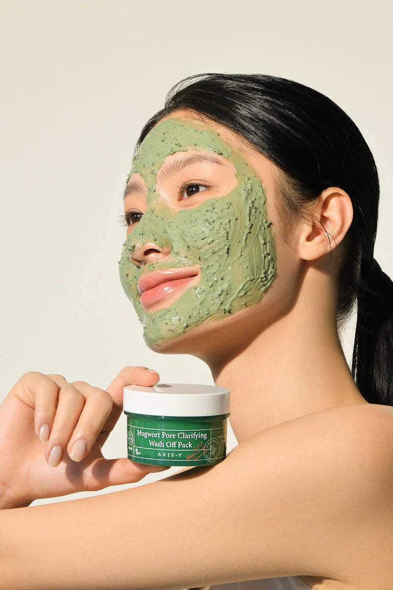 AXIS-Y Mugwort Pore Clarifying Wash Off Pack valomoji veido kaukė 100ml