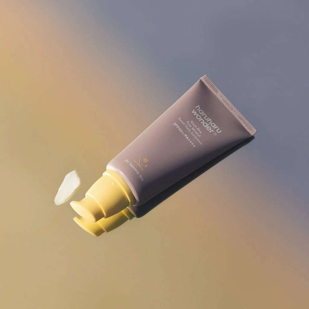 Haruharu Wonder juodųjų ryžių mineralinis raminamasis SPF 50+ saulės kremas 50 ml