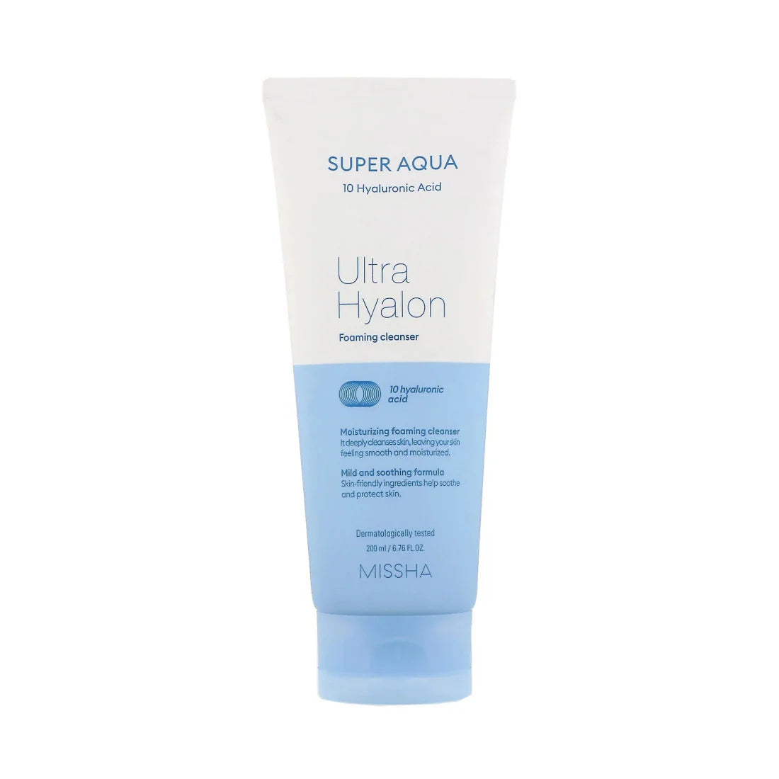 MISSHA Super Aqua Ultra Hyalron valomasis putų kremas 200 ml