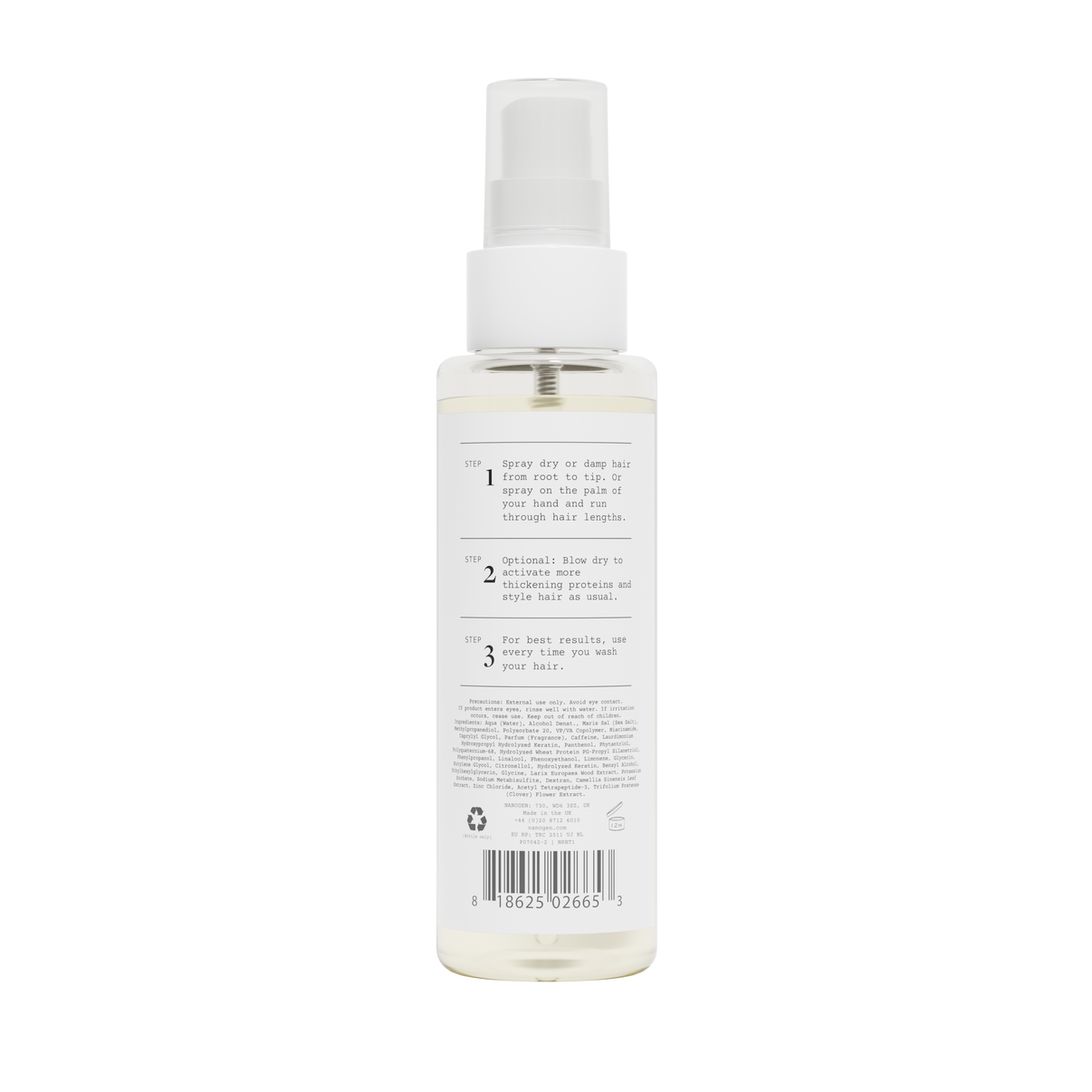 Nanogen šaknų stiprinimo purškiklis skirtas apimčiai 100ml