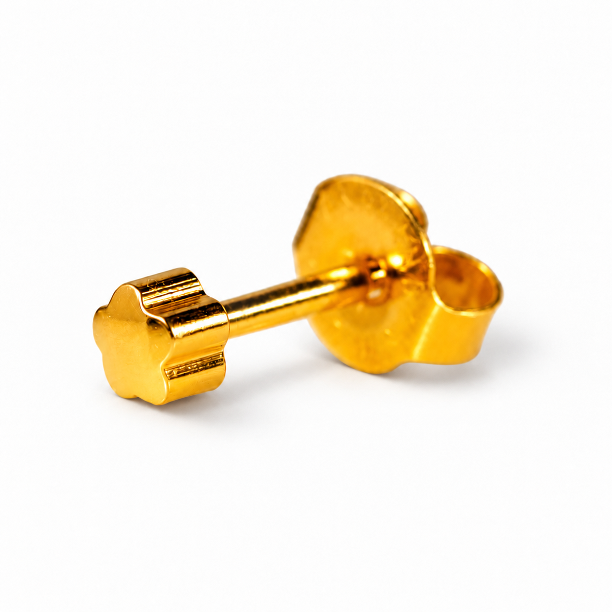 Caflon Gėlytė 4mm stud tipo auskarai, paauksuoti