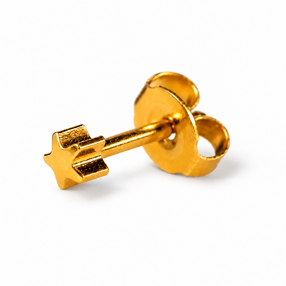 Caflon Žvaigždutė 4mm stud tipo auskarai, paauksuoti