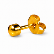 Caflon Rutuliukas 4mm stud tipo auskarai, paauksuoti