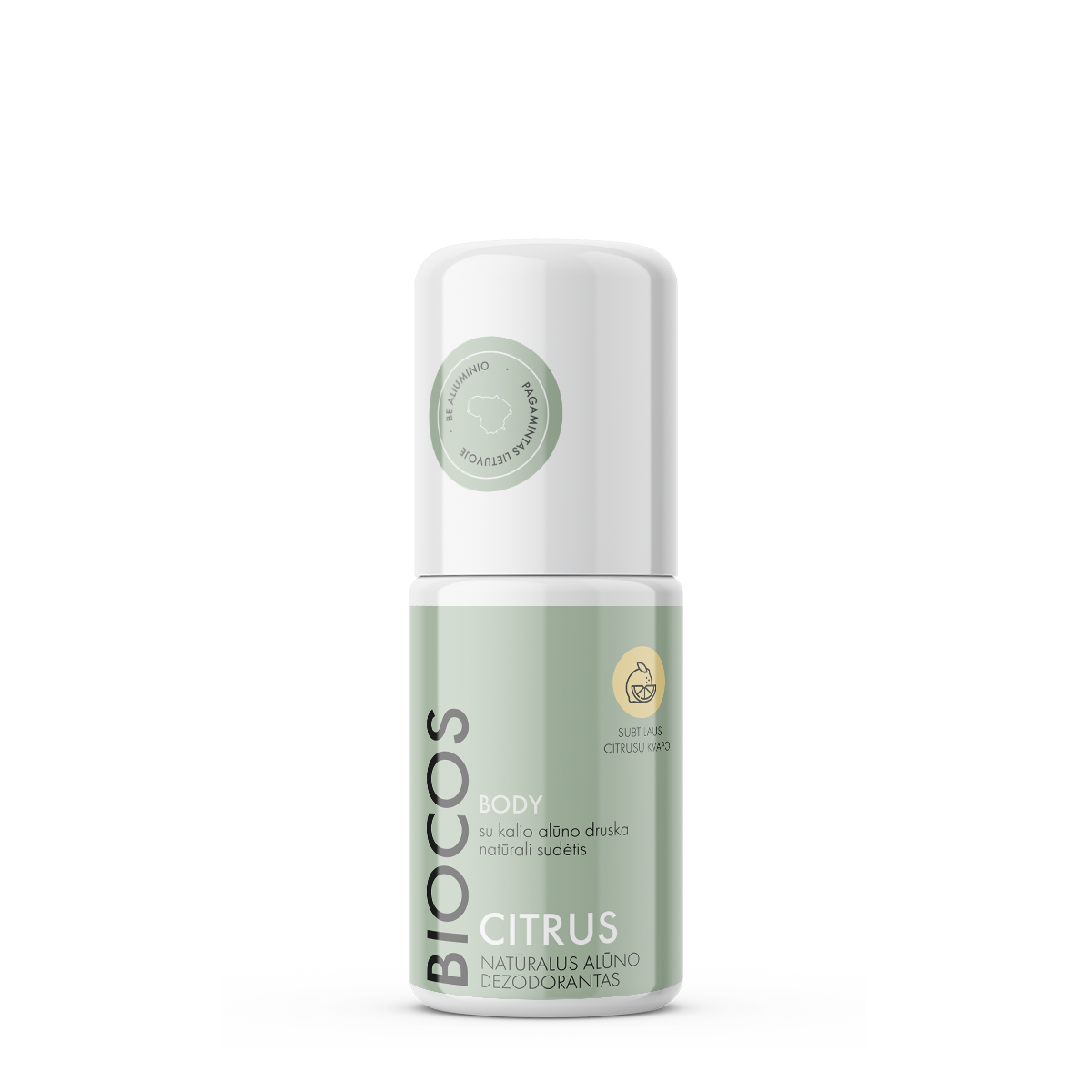 Biocos natūralus rutulinis dezodorantas be aliuminio CITRUS 50ml