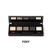 Atidaryta HD Brows Foxy akių ir antakių paletė su šepetėliu