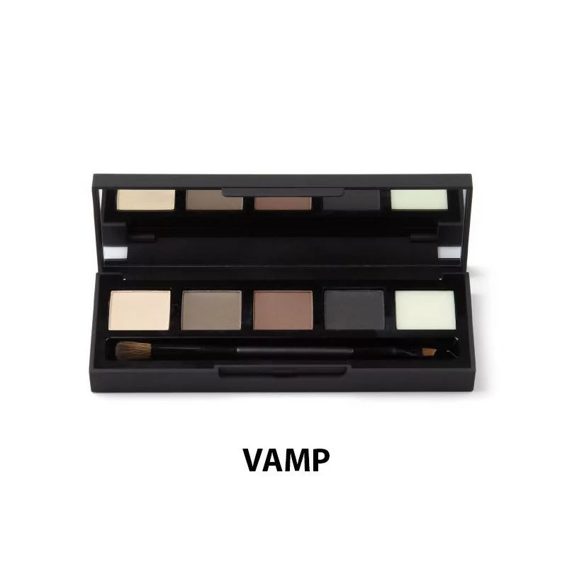 Atidaryta HD Brows Vamp akių ir antakių paletė su šepetėliu