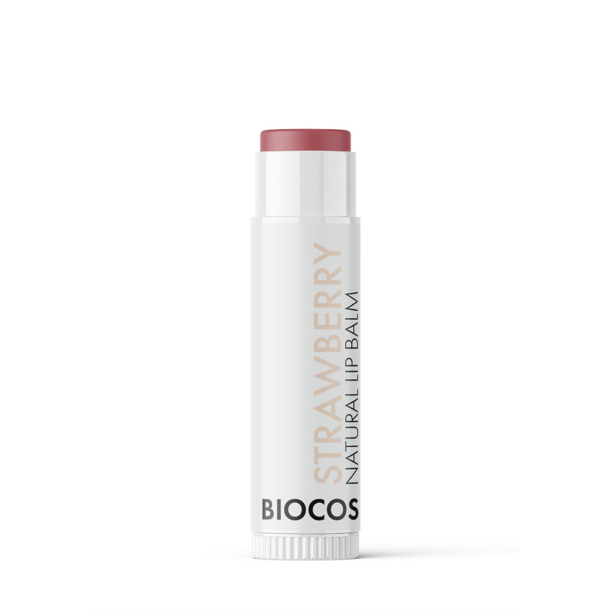 Biocos drėkinamasis lūpų balzamas su spalva STRAWBERRY 4g